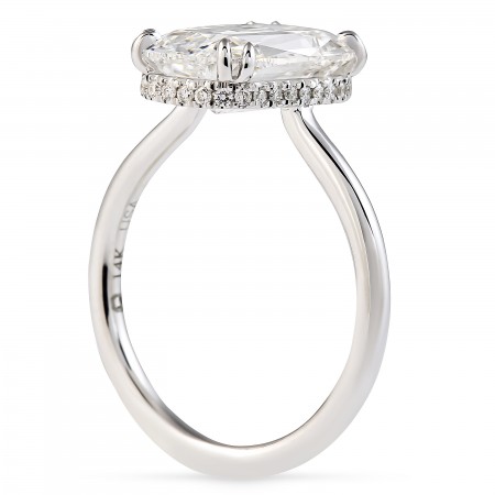 3.26 carat Antique Hybrid Lab Invisible Gallery™ Ring flat