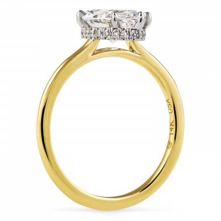 1.84 carat Marquise Shape Lab Diamond Solitaire Ring flat