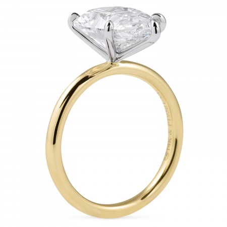 4.34 carat Pear Lab Diamond Solitaire Ring flat