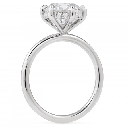 2.54 carat Round Lab Diamond Six Prong Solitaire Ring flat