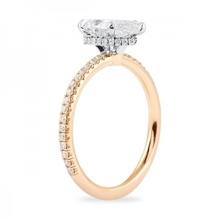 1.54ct Pear Shape Two-Tone Signature Wrap Engagement Ring angle