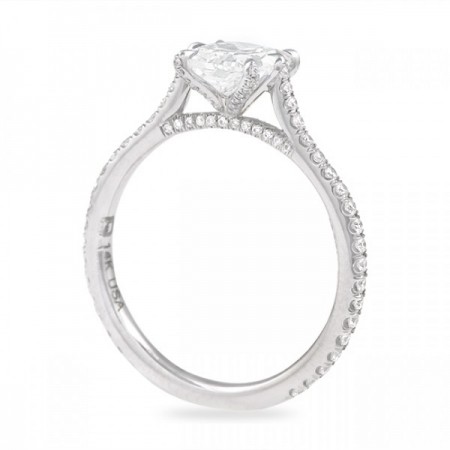1.30ct Cushion Cut Diamond Six-Prong Ring flat