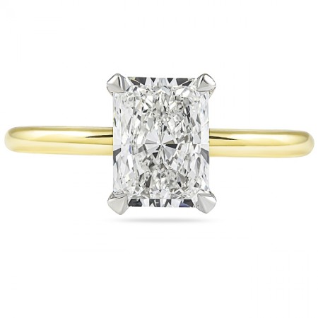 1.51ct Radiant Cut Diamond Solitaire Engagement Ring front