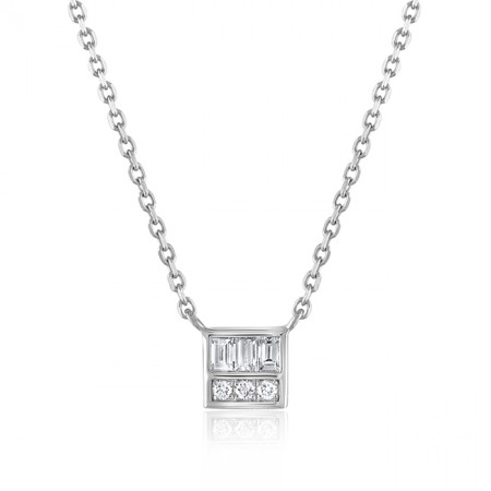 Squared Diamond Pendant
