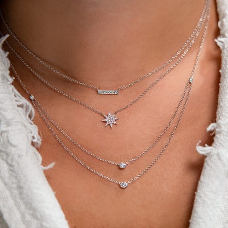 Pave Bar Necklace 
