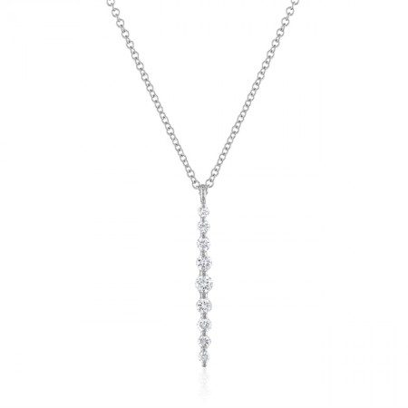 Graduated Diamond Pendant white gold