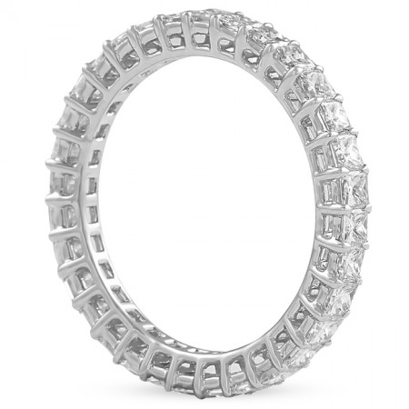 1.77 Carat Princess Cut Diamond Eternity Band flat