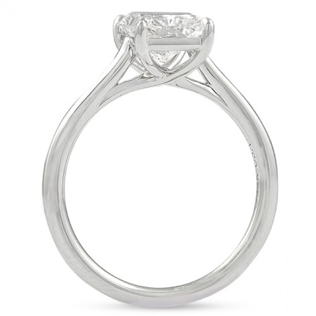 2.20 carat Lab Grown Radiant Diamond Solitaire Ring flat
