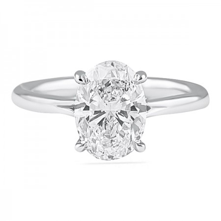1.80 carat Oval Diamond Solitaire Engagement Ring flat