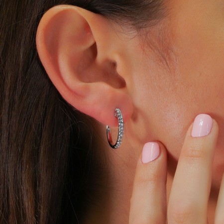 pave hoop earrings