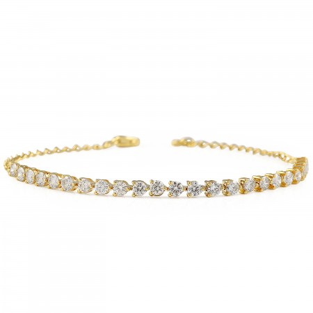 1.6 carat TW Halfway Diamond Bracelet yg