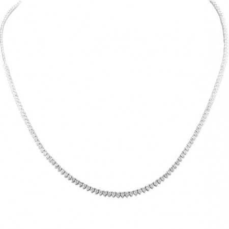 1.95 carat Three-Prong Tennis Necklace flat