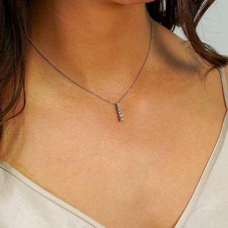 Seven Stone Diamond Journey Pendant