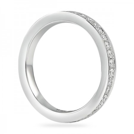 .80ct Two-Row Bright Cut Pave Eternity Band top