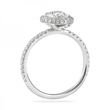 .90ct Round Diamond Double Edge Halo Engagement Ring top