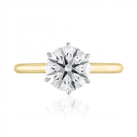 1.80 carat Round Diamond Invisible Gallery™ Solitaire Ring flat