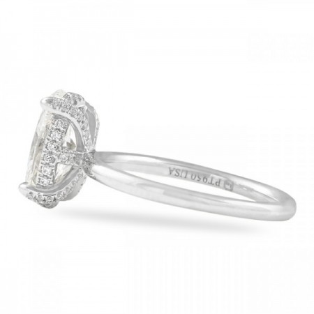 2.20 carat Oval Diamond Solitaire Engagement Ring front