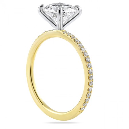 1.50ct Round Diamond Super Slim Engagement Ring flat