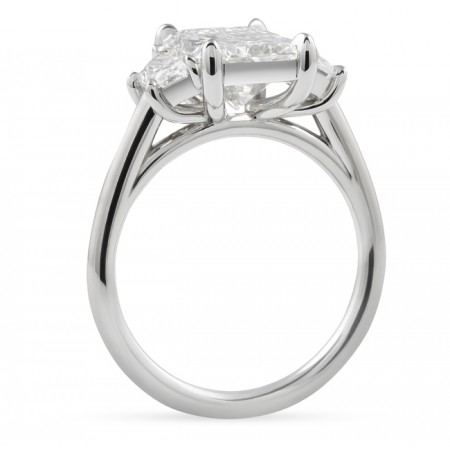 2.50 carat Radiant Three-Stone Engagement Ring flat