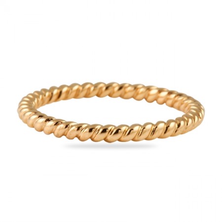 18k Gold Plain Twisted Wedding Band rg