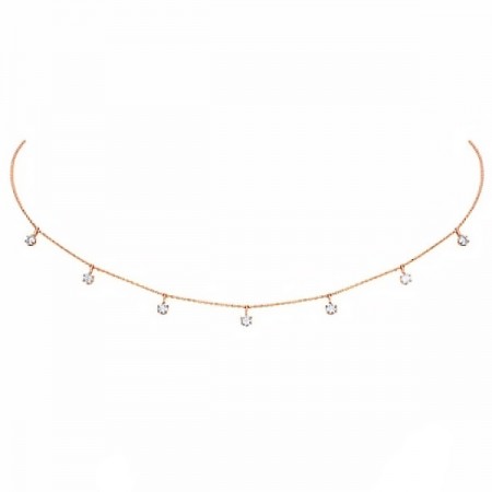 Rose Gold Floating Diamond Necklace