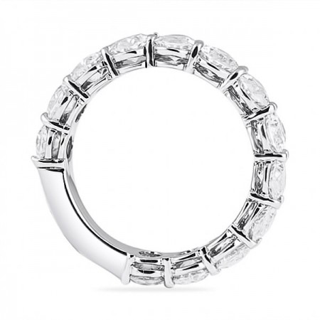 4.10 Carat Oval Platinum Shared Prong Wedding Band flat