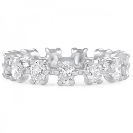 Oval Cut Diamond 'Snowflake' Eternity lifestyle