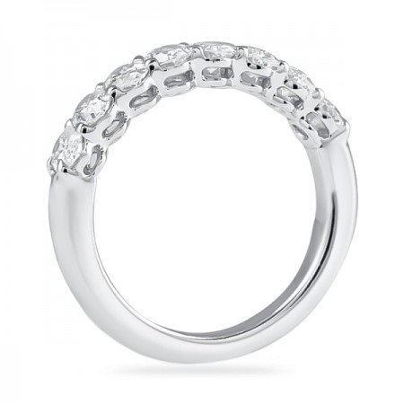 1.20ct Oval Diamond Halfway Wedding Band flat