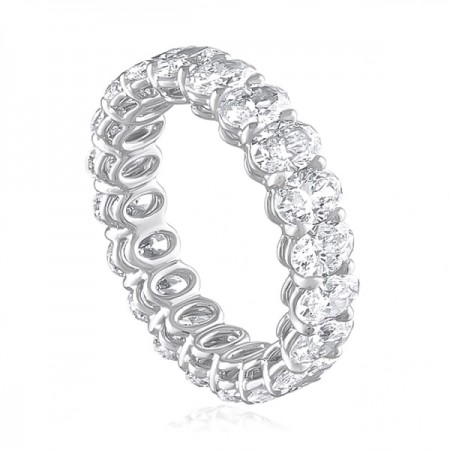 2.95ct Oval Diamond Shared Prong Eternity Band flat