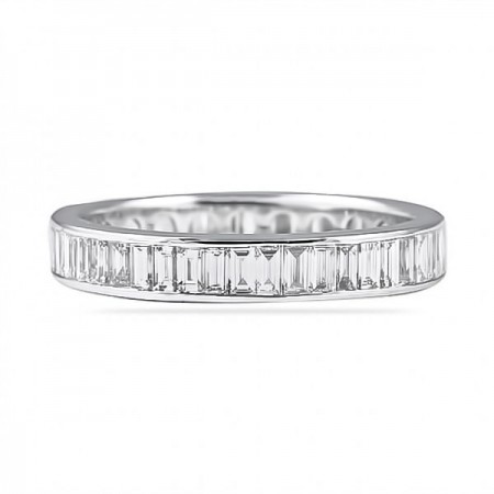 1.62 carat Baguette Cut Diamond Channel Set Eternity Band flat