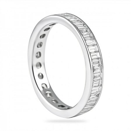 1.62 carat Baguette Cut Diamond Channel Set Eternity Band flat