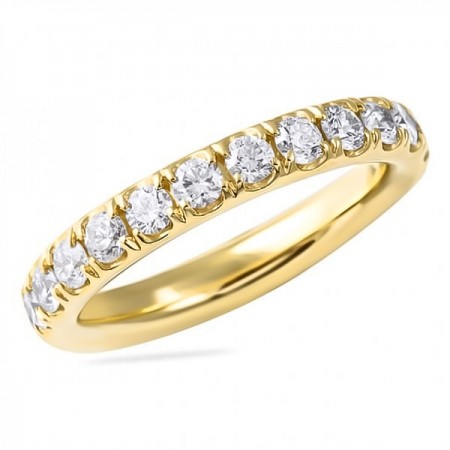 1.40 ct Round Diamond Wide Pave Eternity Band wg