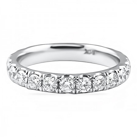 1.40 ct Round Diamond Wide Pave Eternity Band wg
