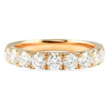 1.25 Carat Round Diamond Halfway Fishtail Pave Band rg