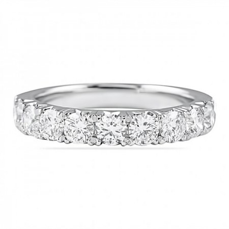 1.25 Carat Round Diamond Halfway Fishtail Pave Band rg