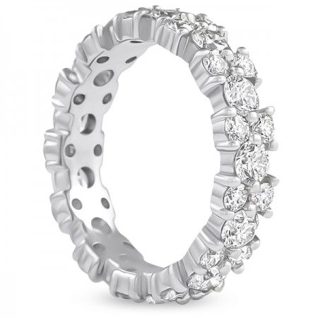 2.76 Carat Round Diamond 'Cluster' Eternity Band flat
