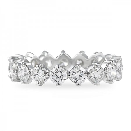 2.05ct Round Diamond Compass Set Eternity Band flat