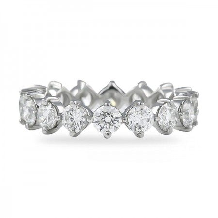 2.55ct Round Diamond Compass Set Eternity Band flat