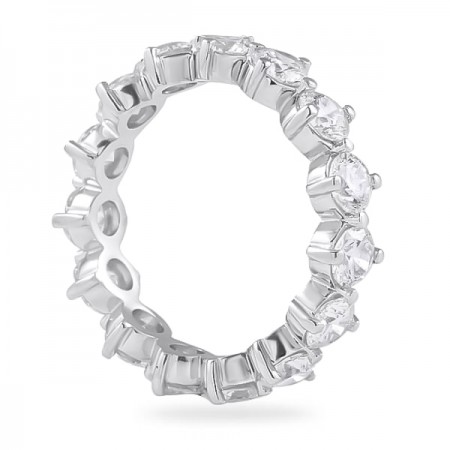 2.90ct Round Diamond Compass Set Eternity Band flat