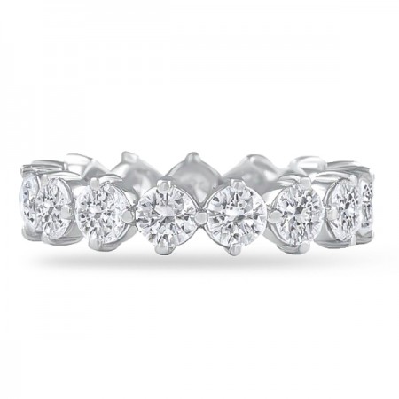 2.90ct Round Diamond Compass Set Eternity Band flat