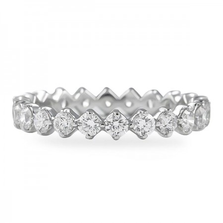 1.03 carat Round Diamond Compass Band yg flat