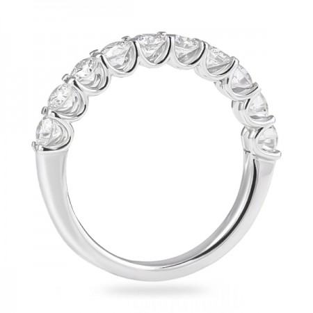 1.00ct Round Diamond Halfway U-Shape Band flat