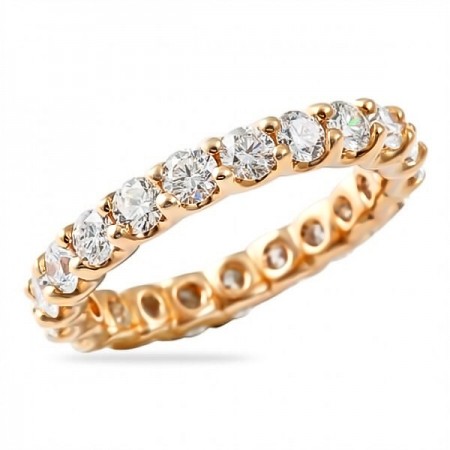 2.05ct Round Diamond U-Shape Eternity Band angle