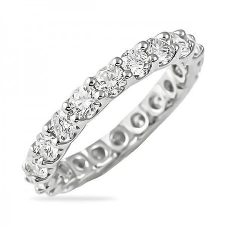 2.05ct Round Diamond U-Shape Eternity Band angle
