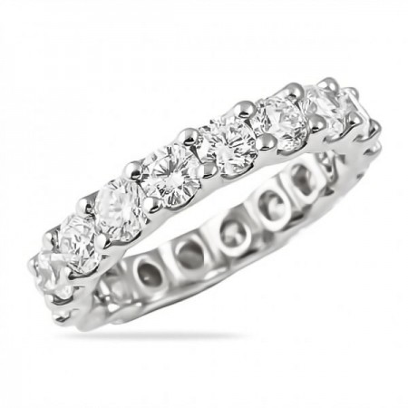 3.10 Carat Round Diamond U-Shape Eternity Band angle