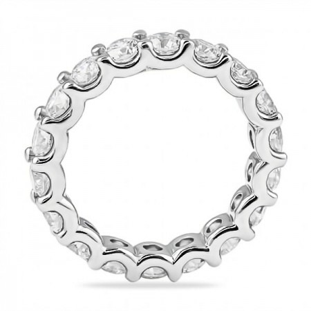 3.10 Carat Round Diamond U-Shape Eternity Band angle