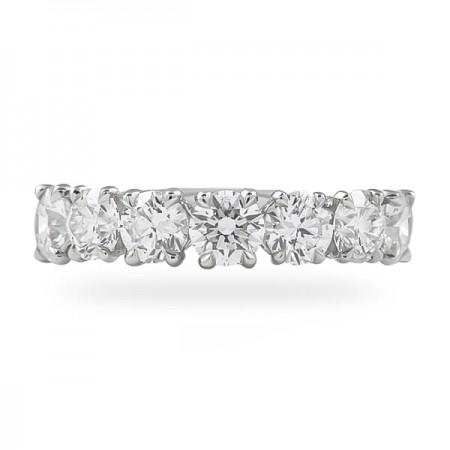 Seven-Stone Band with Pave Wraps flat