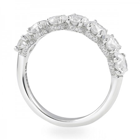 Seven-Stone Band with Pave Wraps flat