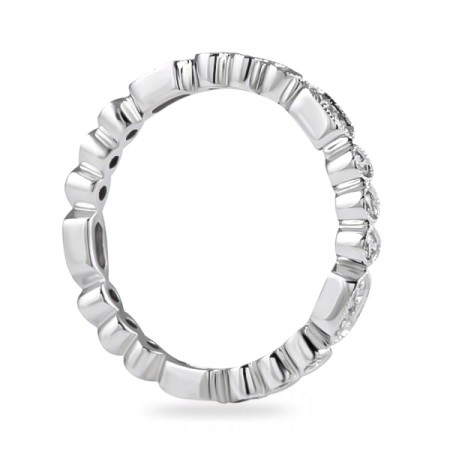 .40ct Round Diamond Mixed Bezels Eternity Band flat