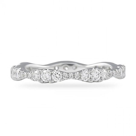0.60 Carat Graduating Size Round Diamond Pave Band yg